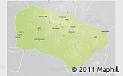 Physical 3D Map of Melfi, lighten, desaturated