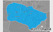 Political 3D Map of Melfi, desaturated