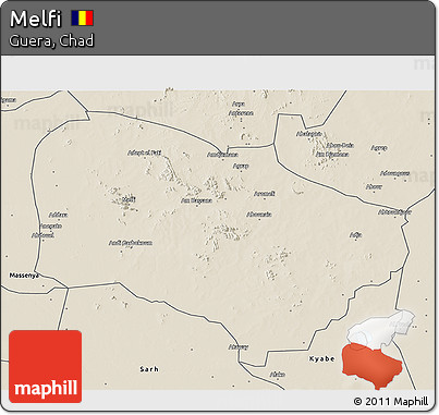 Shaded Relief 3D Map of Melfi