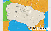 Shaded Relief 3D Map of Melfi, political outside