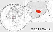 Blank Location Map of Melfi, highlighted country