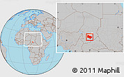 Gray Location Map of Melfi, highlighted parent region, within the entire country