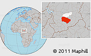 Gray Location Map of Melfi, highlighted parent region