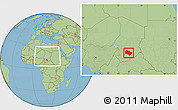 Savanna Style Location Map of Melfi, within the entire country