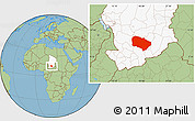 Savanna Style Location Map of Melfi, highlighted country
