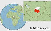 Savanna Style Location Map of Melfi, highlighted parent region