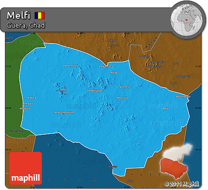 Political Map of Melfi, darken