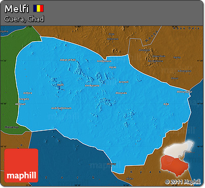 Political Map of Melfi, darken