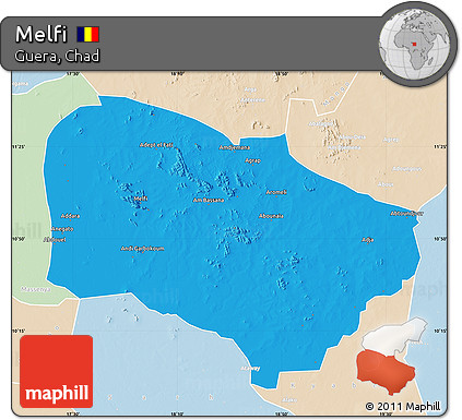 Political Map of Melfi, lighten