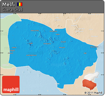 Political Map of Melfi, lighten