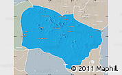 Political Map of Melfi, lighten, semi-desaturated