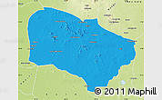Political Map of Melfi, physical outside
