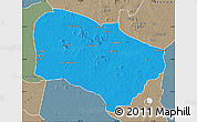 Political Map of Melfi, semi-desaturated