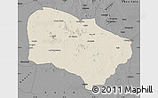 Shaded Relief Map of Melfi, darken, desaturated
