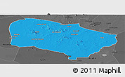 Political Panoramic Map of Melfi, darken, desaturated