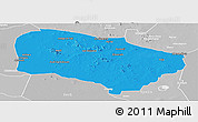 Political Panoramic Map of Melfi, lighten, desaturated