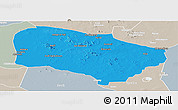 Political Panoramic Map of Melfi, lighten, semi-desaturated