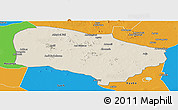 Shaded Relief Panoramic Map of Melfi, political outside