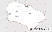 Classic Style Simple Map of Melfi, cropped outside