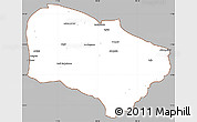 Gray Simple Map of Melfi, cropped outside