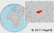 Gray Location Map of Mongo