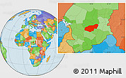 Political Location Map of Mongo