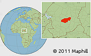 Savanna Style Location Map of Mongo