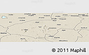Shaded Relief Panoramic Map of Mongo