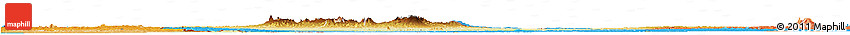 Physical Horizon Map of Chad, political shades outside