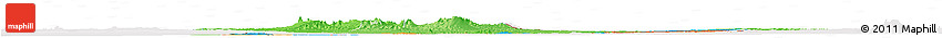 Political Horizon Map of Chad, cropped outside