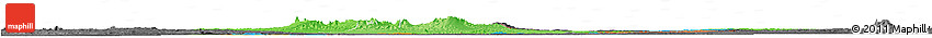 Political Horizon Map of Chad, darken, desaturated