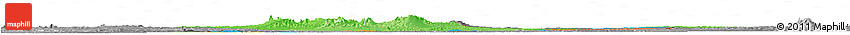 Political Horizon Map of Chad, desaturated