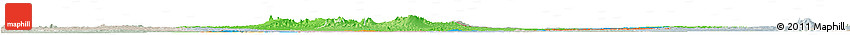 Political Horizon Map of Chad, lighten, semi-desaturated