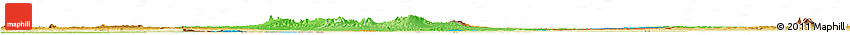 Political Horizon Map of Chad, physical outside