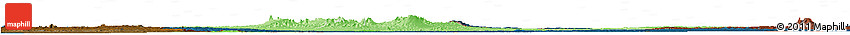 Political Shades Horizon Map of Chad, darken