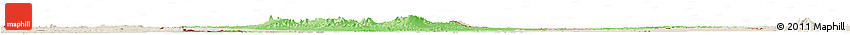 Political Shades Horizon Map of Chad, shaded relief outside