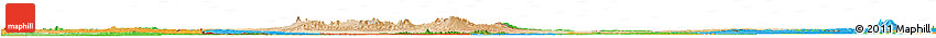 Satellite Horizon Map of Chad, political outside