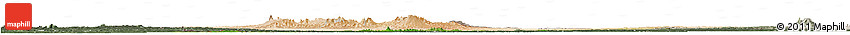 Satellite Horizon Map of Chad, semi-desaturated