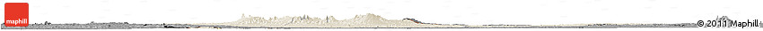 Shaded Relief Horizon Map of Chad, darken, desaturated