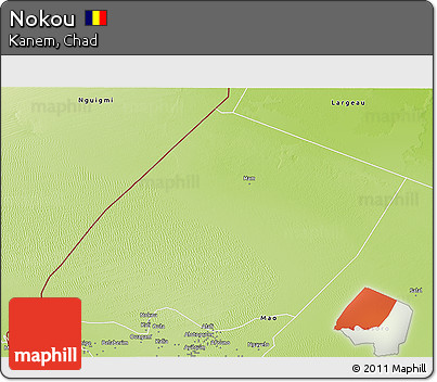 Physical 3D Map of Nokou