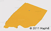 Political 3D Map of Nokou, cropped outside
