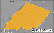 Political 3D Map of Nokou, desaturated