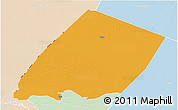 Political 3D Map of Nokou, lighten