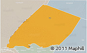 Political 3D Map of Nokou, lighten, semi-desaturated
