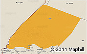 Political 3D Map of Nokou, shaded relief outside