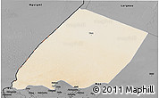 Satellite 3D Map of Nokou, darken, desaturated