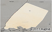 Satellite 3D Map of Nokou, darken, semi-desaturated