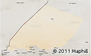 Satellite 3D Map of Nokou, semi-desaturated