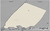 Shaded Relief 3D Map of Nokou, darken, desaturated