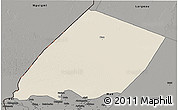Shaded Relief 3D Map of Nokou, darken, semi-desaturated